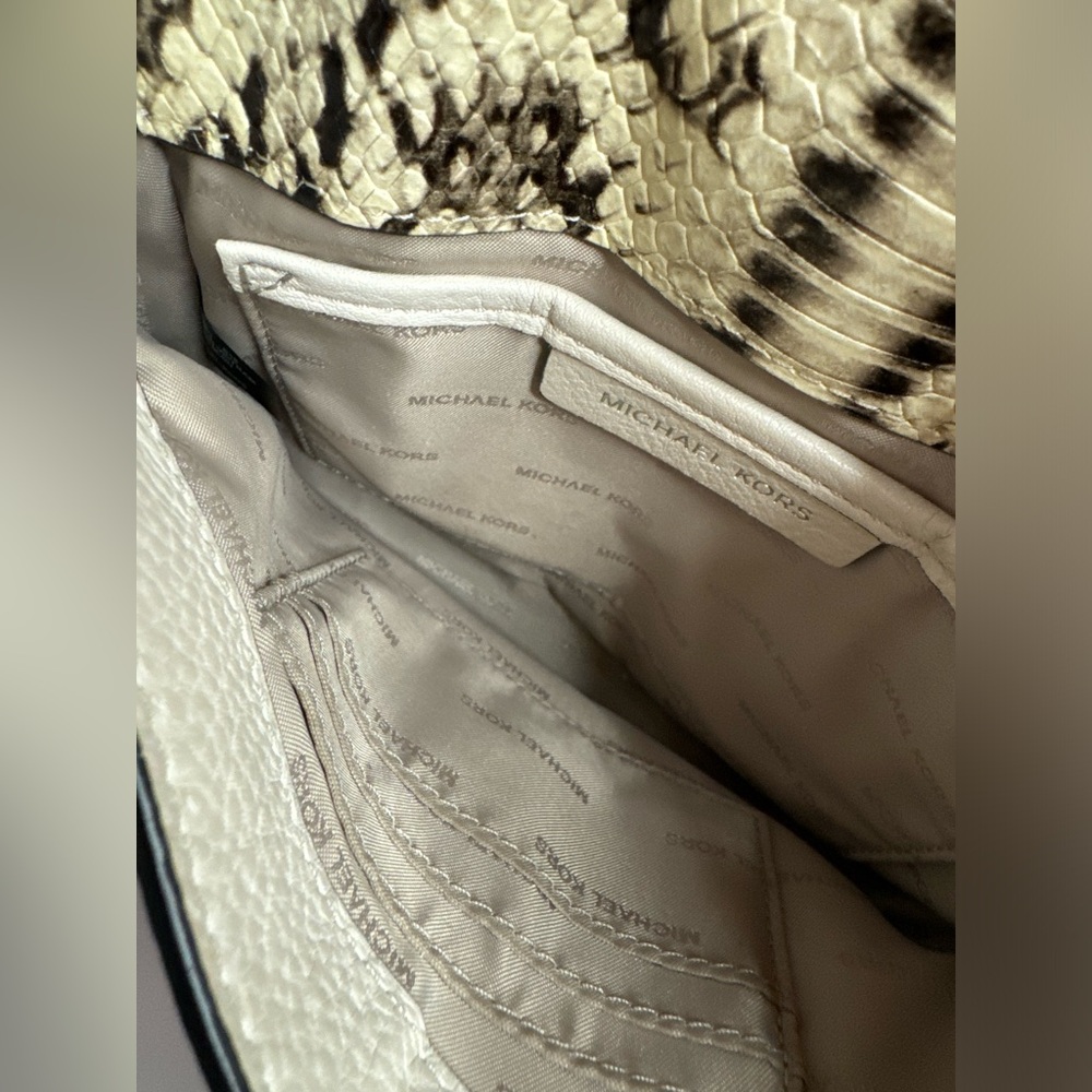 #201 Michael Michael Kors Python Half Dome Small … - image 7